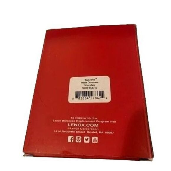Lenox Heart Silver Plate ornament - Picture 7 of 8